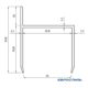 Профиль дверной СТК25-1 для сантехнических перегородок и туалетных кабин из ЛДСП 25 мм